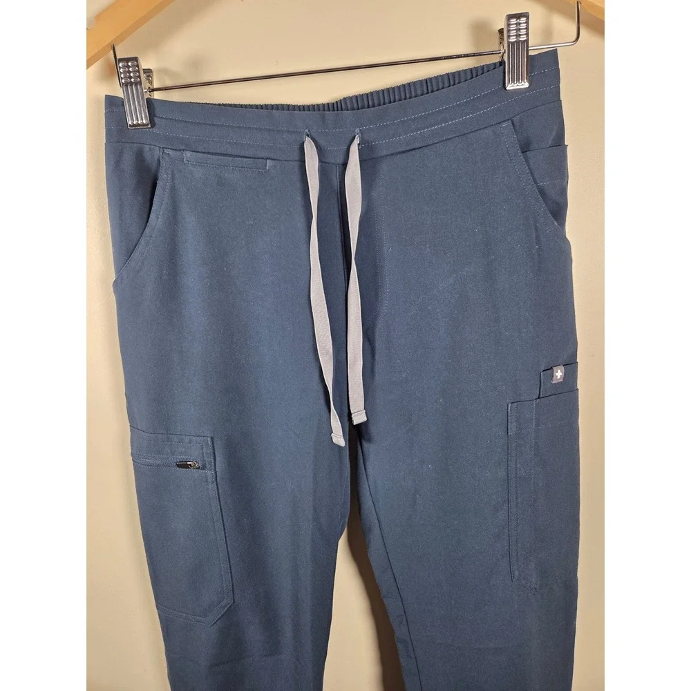 FIGS Technical Collection Scrub Set Navy Blue Casma Top Cargo Jogger Pants XXS